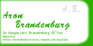 aron brandenburg business card